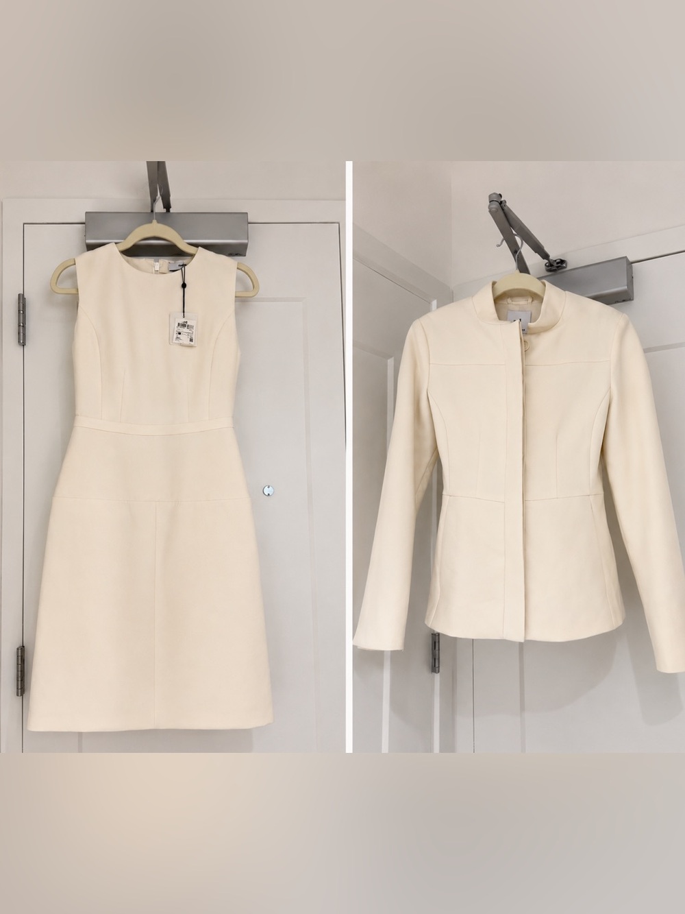 Women Ivory Dress & Matching Jacket Set – Elegant Occasion Outfit